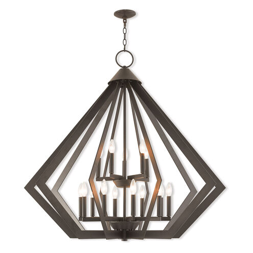 Prism 15 Light 42 inch Bronze Foyer Chandelier Ceiling Light