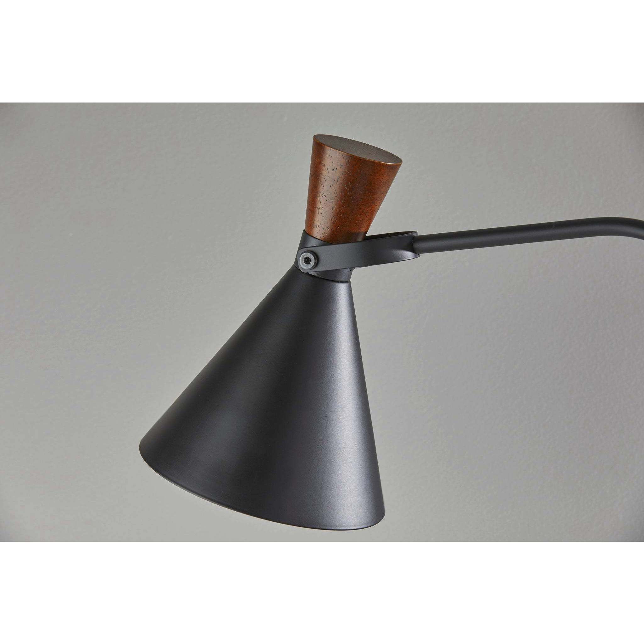Sophia 52 inch 6.00 watt Black/Walnut Floor Lamp Portable Light
