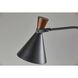 Sophia 52 inch 6.00 watt Black/Walnut Floor Lamp Portable Light