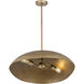 Denarii 2 Light 24.5 inch Natural Gold Single Pendant Ceiling Light