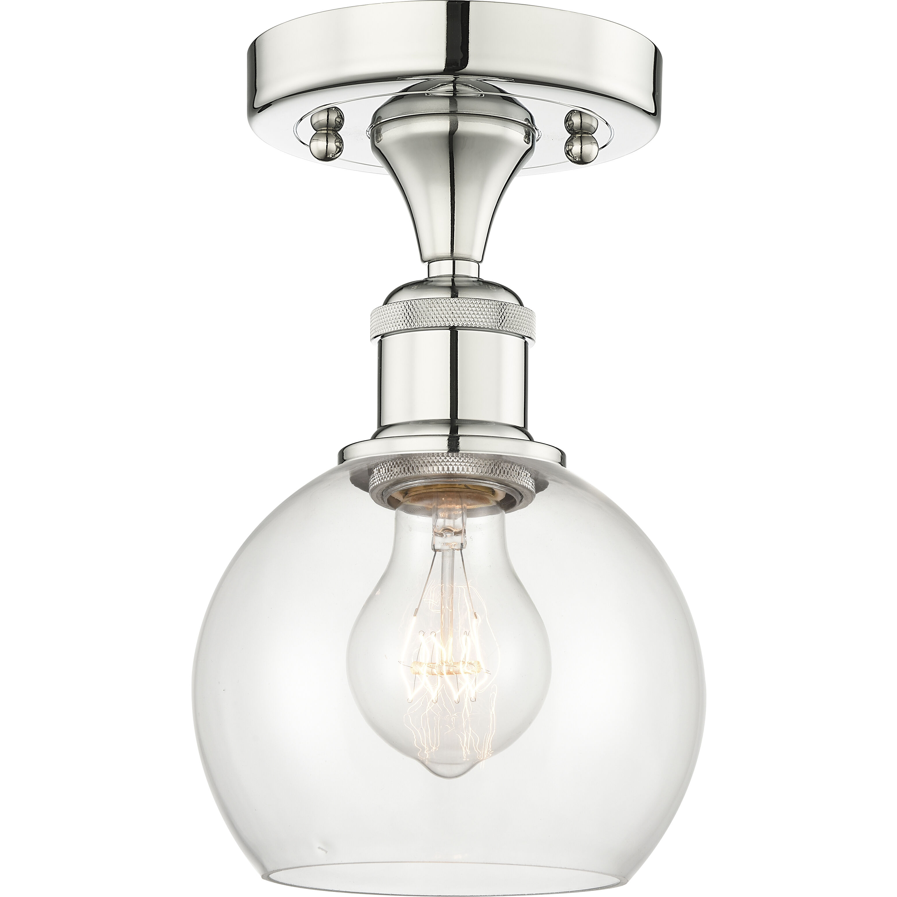 Athens 1 Light 6 inch Polished Nickel Semi-Flush Mount Ceiling Light