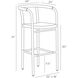 Feller 41 inch Fossil and Gray Outdoor Bar Stool