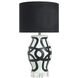 Manning 36 inch Black and White and Clear and Silver Table Lamp Portable Light