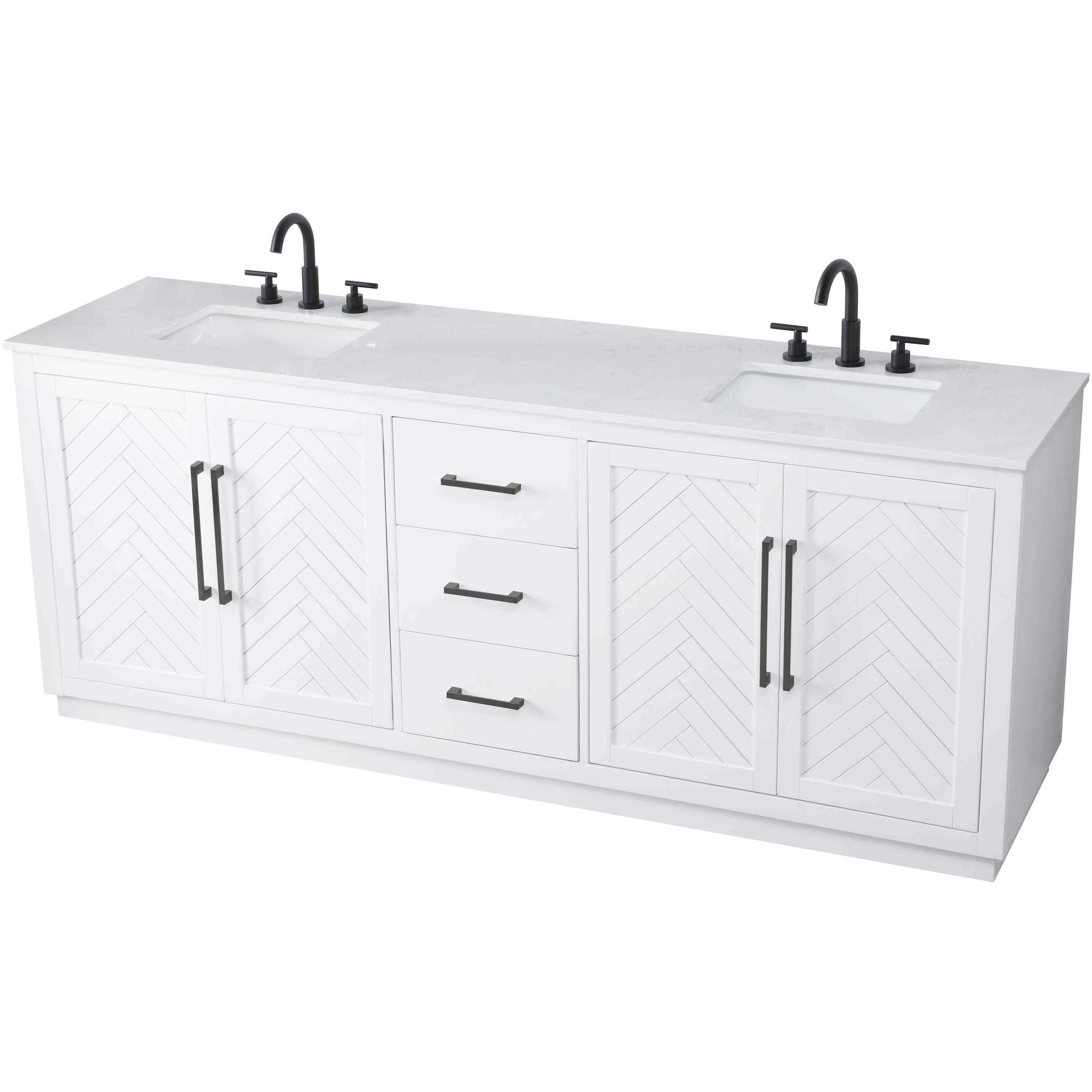 Chase 84 X 34 inch White Bathroom Vanity Cabinet