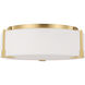 Thom Filicia Bergen 2 Light 14.38 inch Burnished Brass Flush Mount Ceiling Light