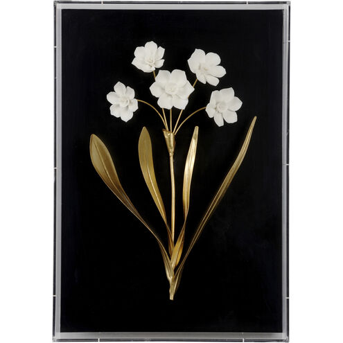 Porcelain Flower Black and White/Cream Wall Art