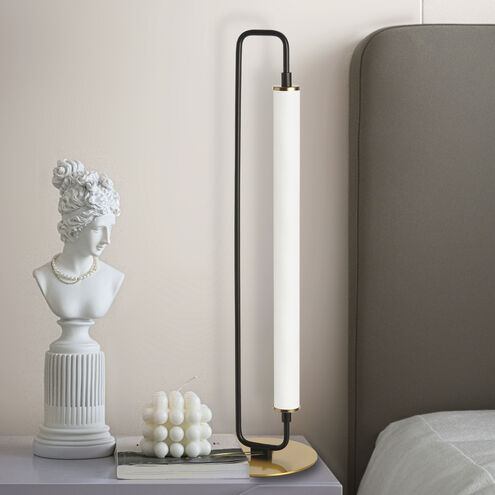 Freya 26.5 inch 20.00 watt Matte Black and Aged Brass Table Lamp Portable Light