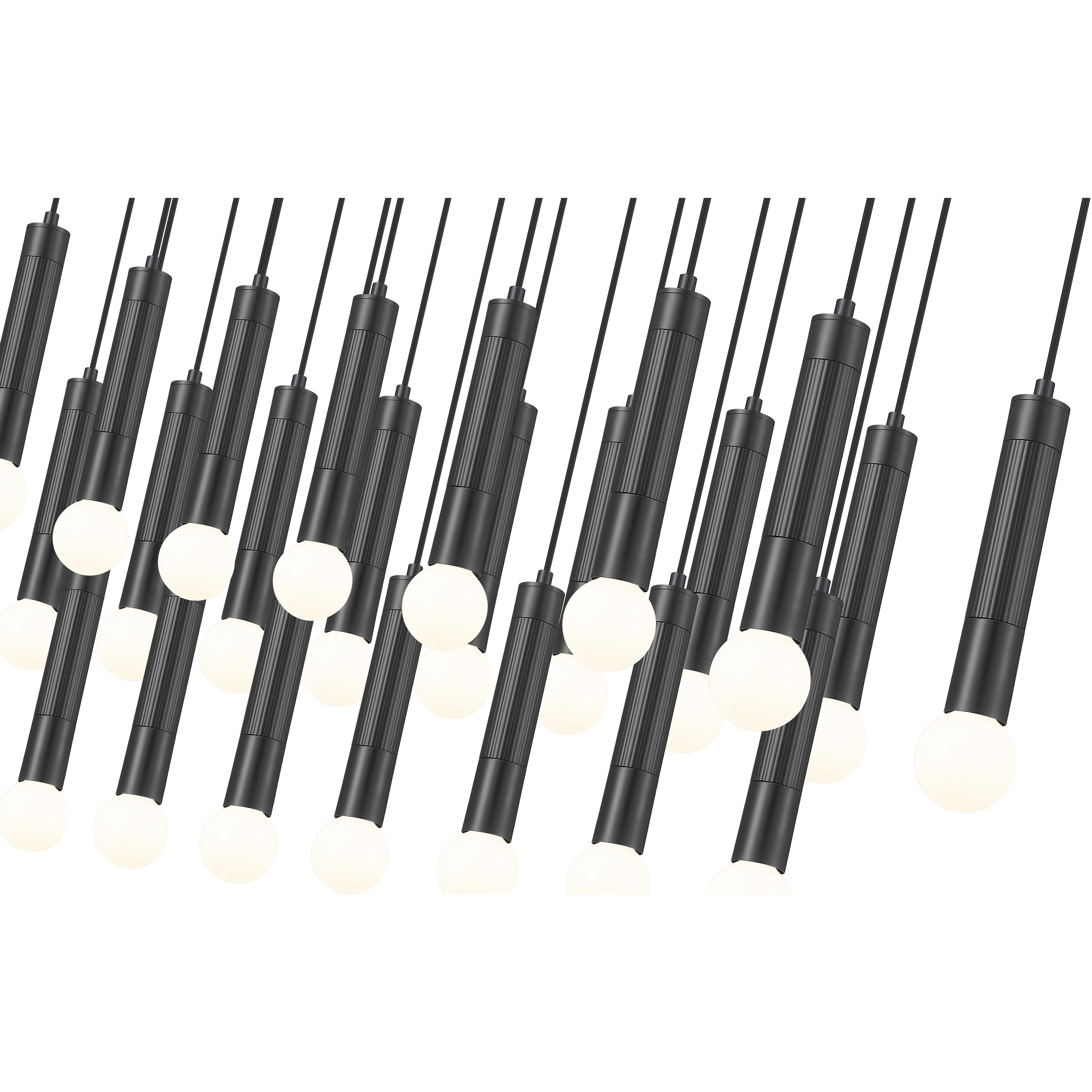 Stari Linear Chandelier Ceiling Light in Matte Black