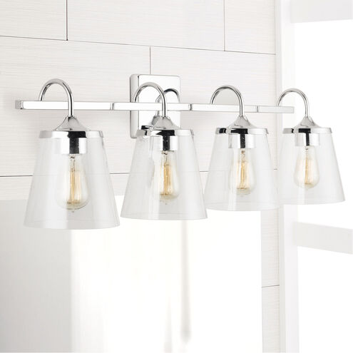 Jayne 4 Light 33.25 inch Chrome Vanity Light Wall Light