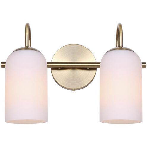 Novalee 2 Light 14.5 inch Gold Vanity Light Wall Light