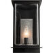Kingston 1 Light 12.1 inch Coastal Black and Translucent Vintage Platinum Outdoor Sconce in Coastal Black/Translucent Vintage Platinum, Medium
