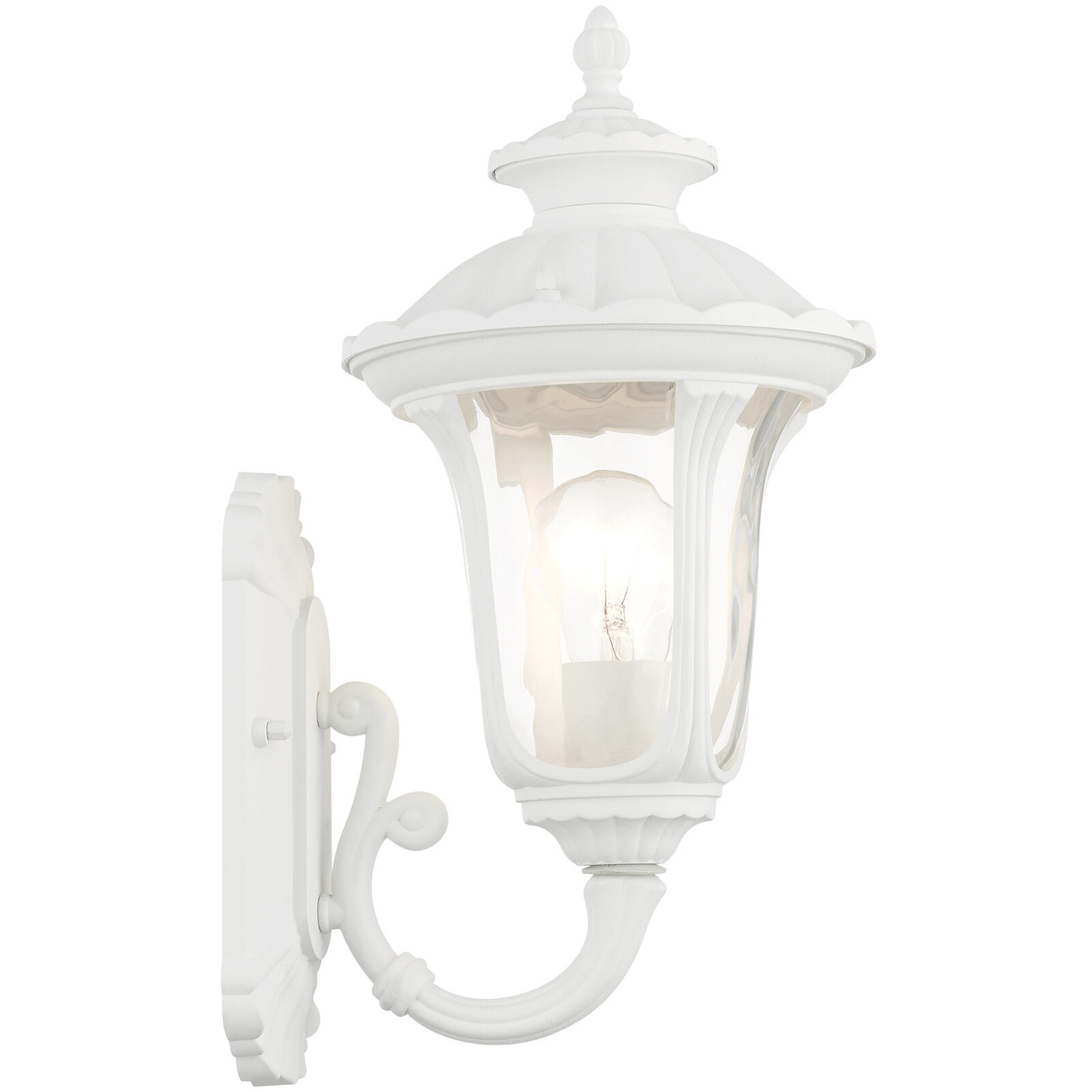 Oxford 1 Light 16 inch Textured White Outdoor Wall Lantern