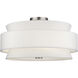 Fontana 5 Light 21 inch Brushed Nickel Semi-Flush Ceiling Light