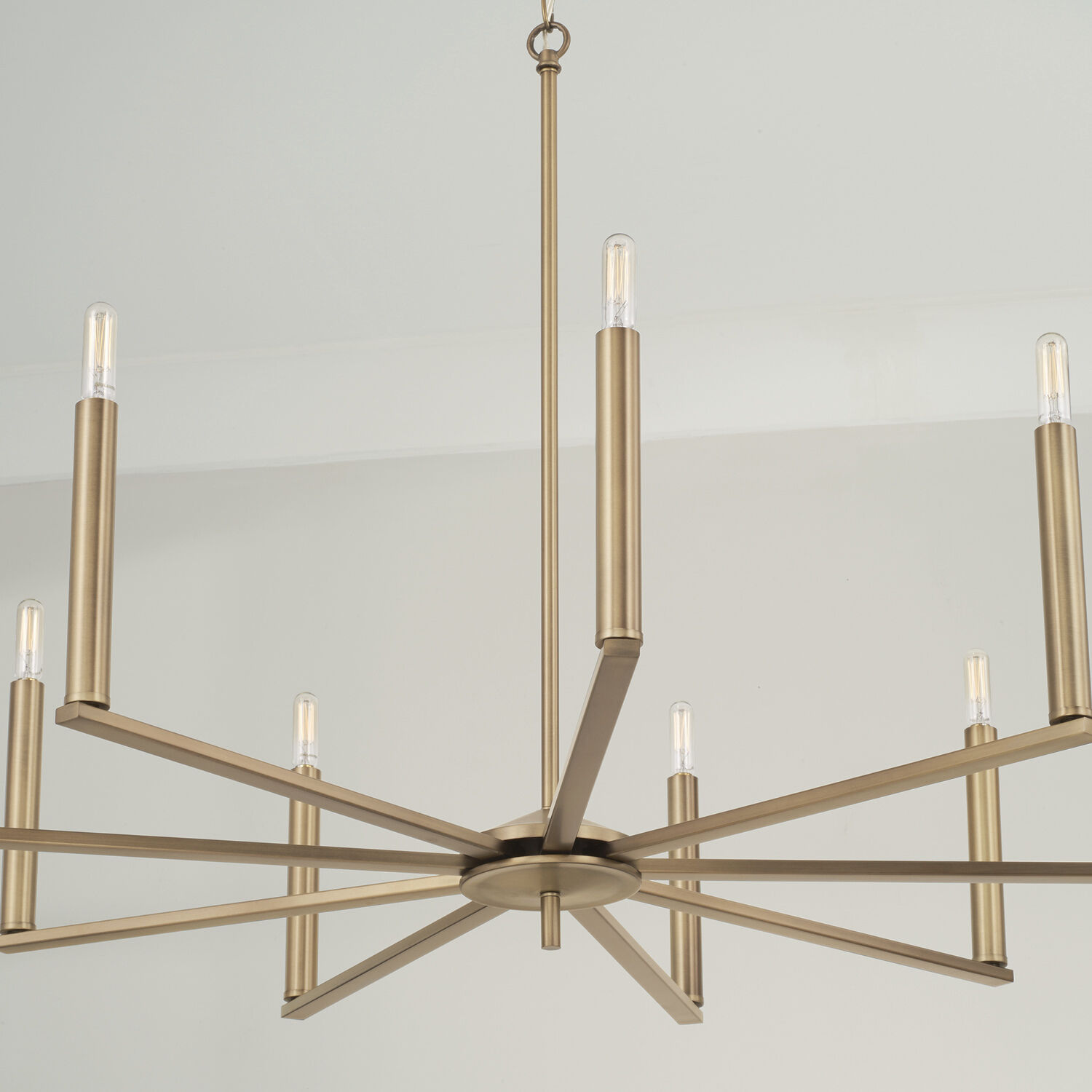 Portman 9 Light 34 inch Aged Brass Chandelier Ceiling Light