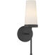 Haynes 1 Light 5 inch Matte Black Wall Sconce Wall Light