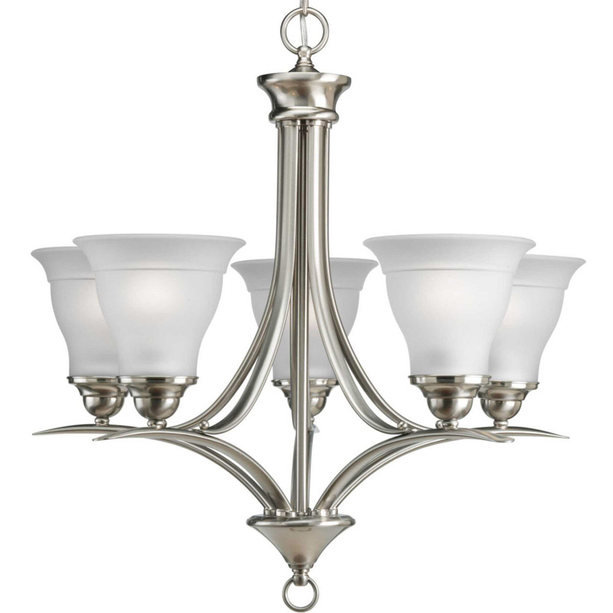 Nerissa 5 Light 23 inch Brushed Nickel Chandelier Ceiling Light