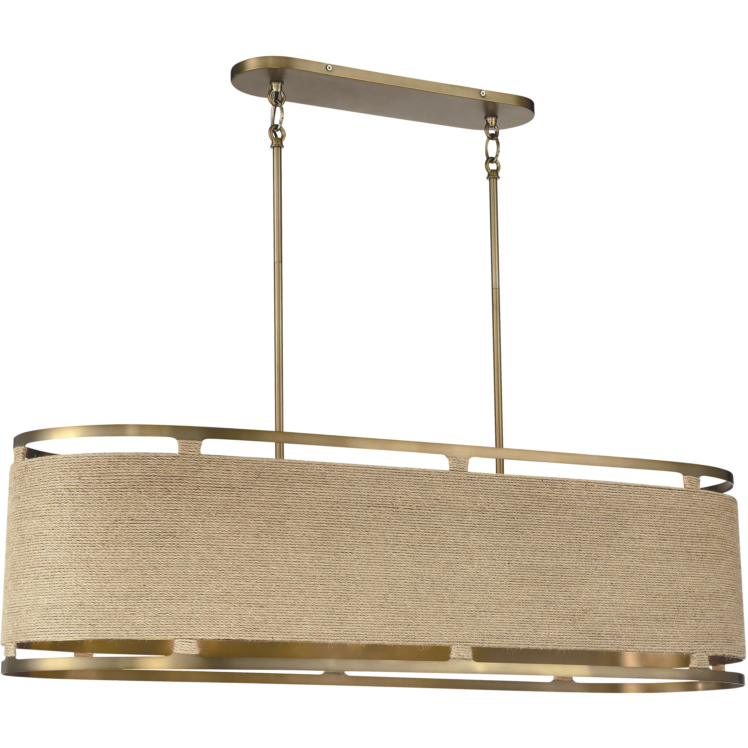 Windward Passage 8 Light 44 inch Soft Brass Island Light Ceiling Light