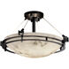 LumenAria LED 22 inch Matte Black Semi-Flush Ceiling Light