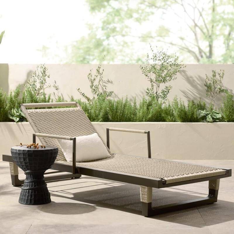 Daytona Buff and Blackened Bronze Outdoor Chaise