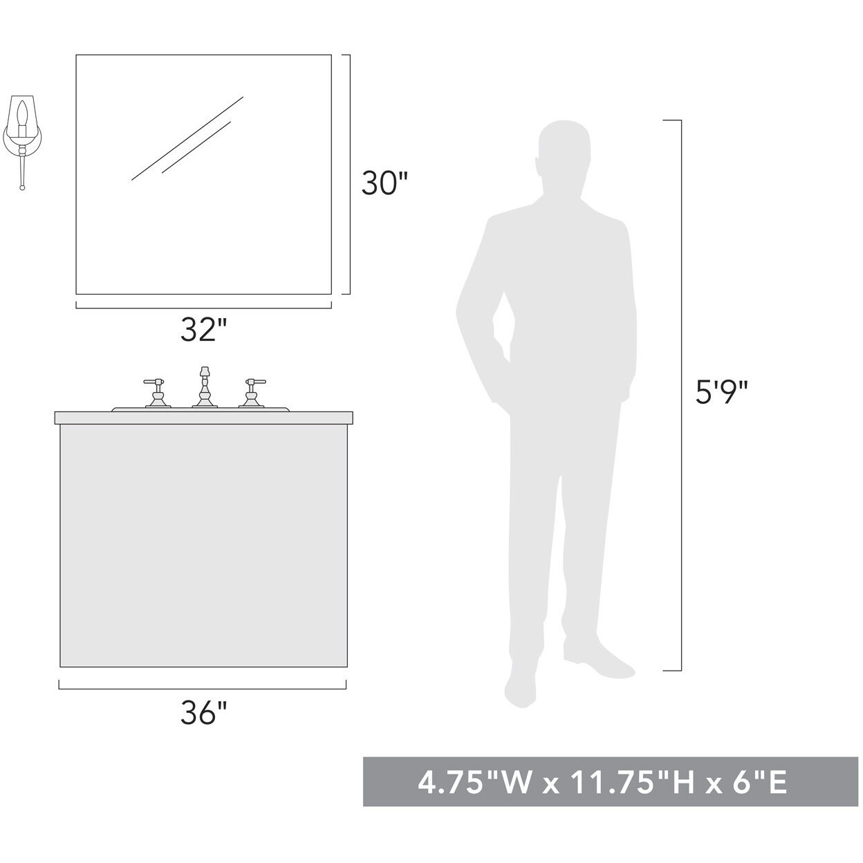 Regent 1 Light 4.75 inch Textured White Plaster Wall Sconce Wall Light