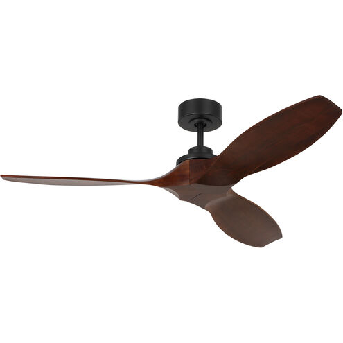 Collins 52 inch Midnight Black with Dark Walnut Blades Indoor/Outdoor Ceiling Fan