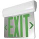 Aaliyah 1 Light Green Letters and White Housing Exit / Emergency Ceiling Light