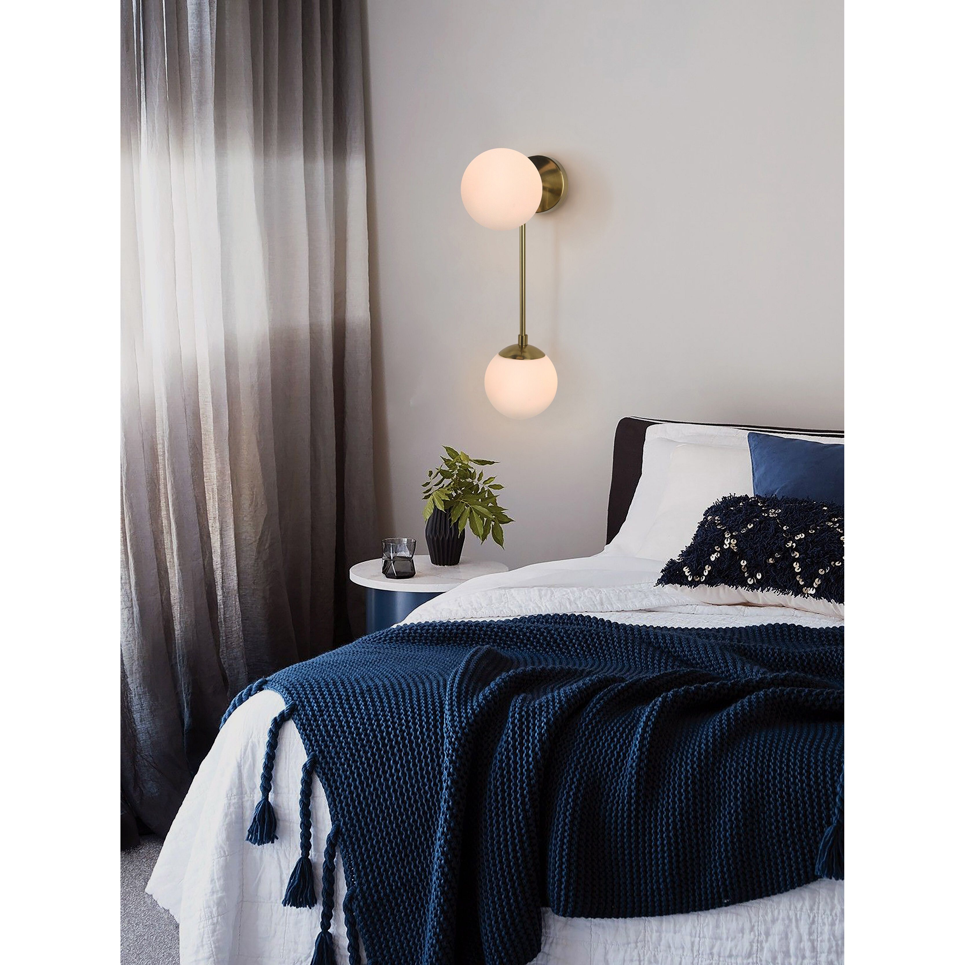 Duo Sconce Wall Light in Brushed Brass