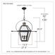 Rue De Royal 4 Light 28 inch Aged Copper Outdoor Hanging Lantern