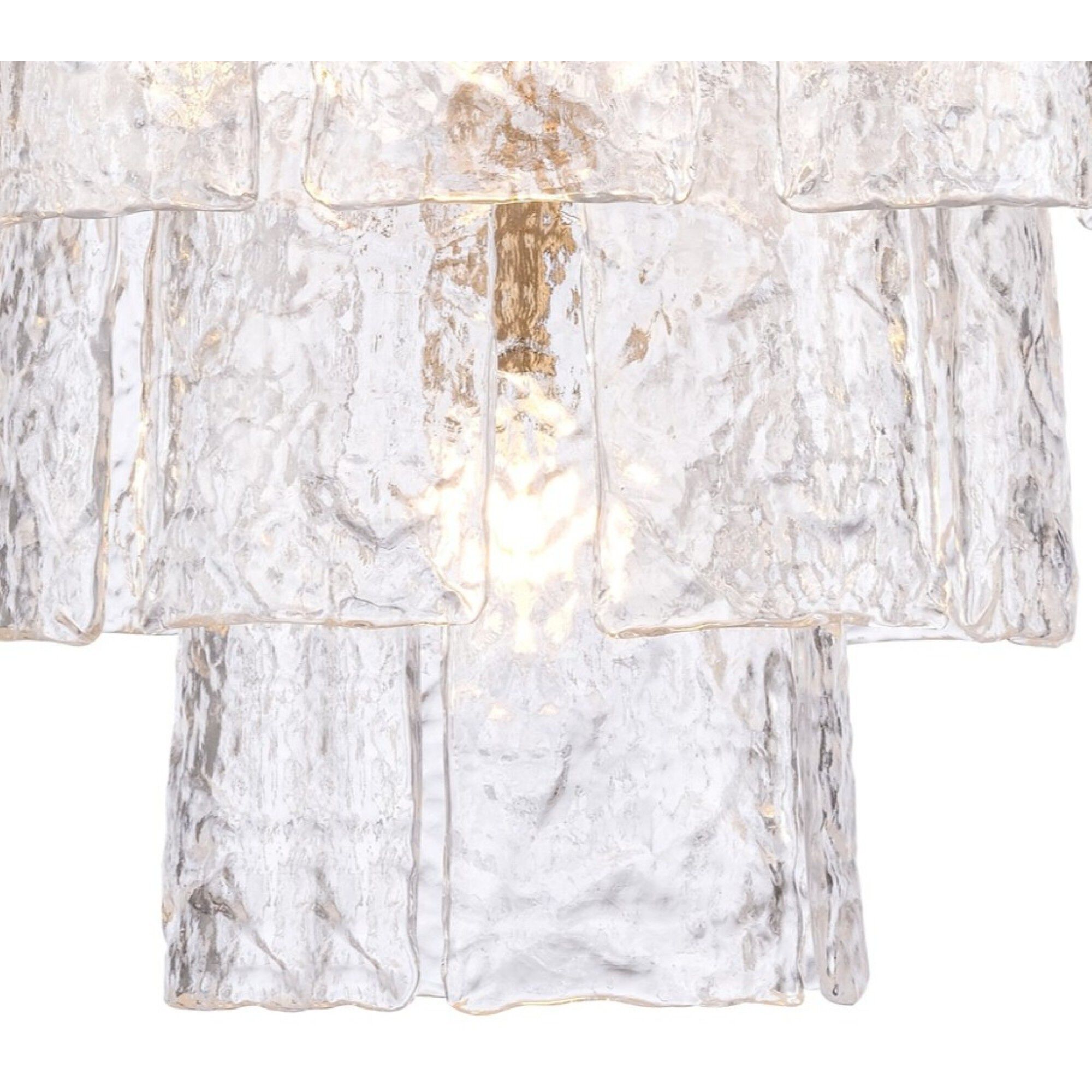 Fire and Ice 5 Light 16.75 inch Lacquered Gold Chandelier Ceiling Light in Clear Glass