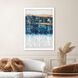 Copper Climber Blue and Metallic and Turquoise and White Framed Art, The Studio