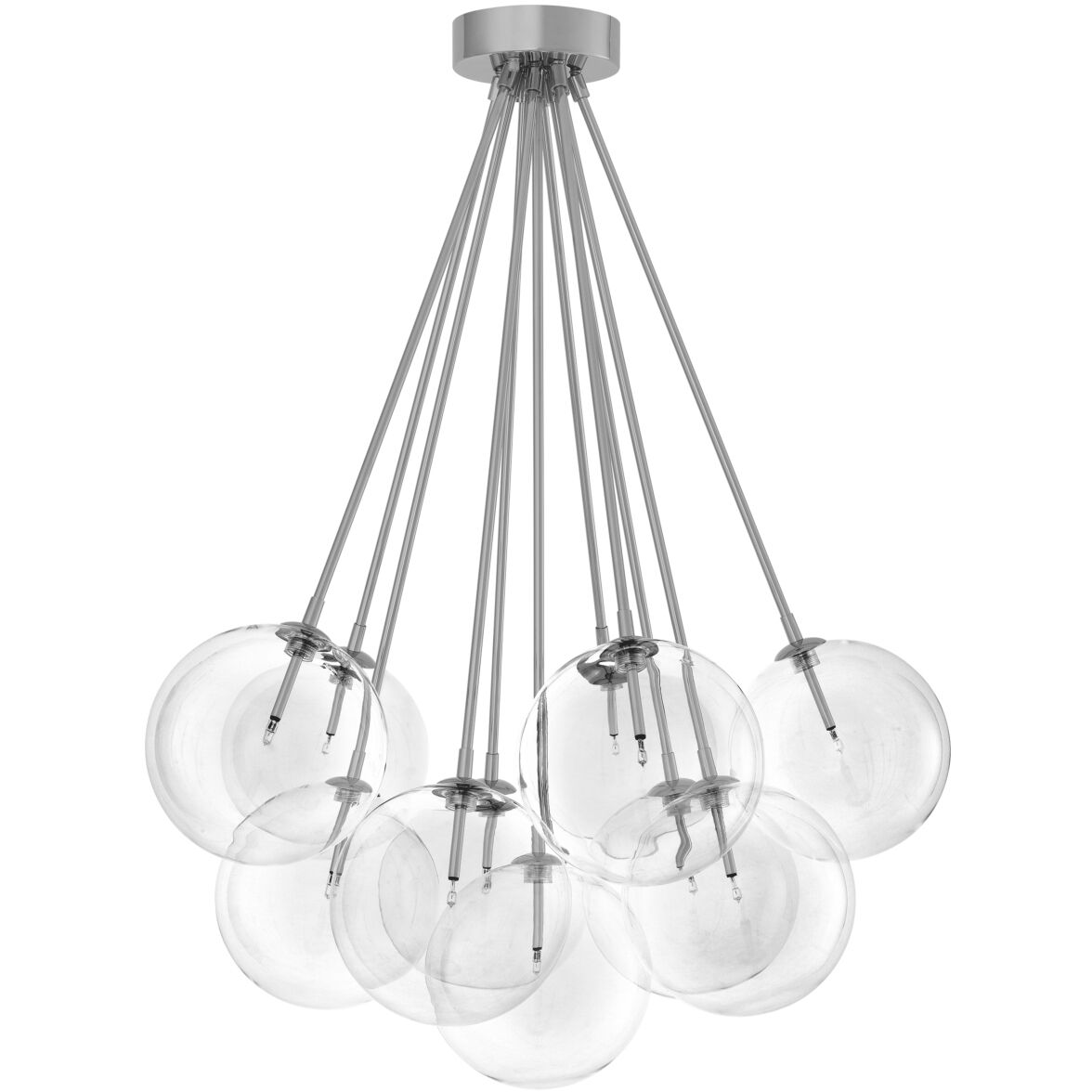 Molecule 11 Light 25.98 inch Nickel Ceiling Lamp Ceiling Light
