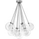 Molecule 11 Light 25.98 inch Nickel Flush Mount Ceiling Light