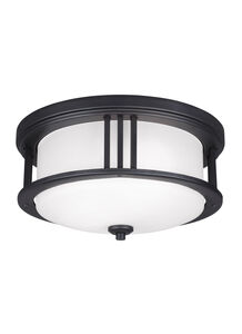Crowell 2 Light 14.06 inch Black Outdoor Ceiling Flush Mount