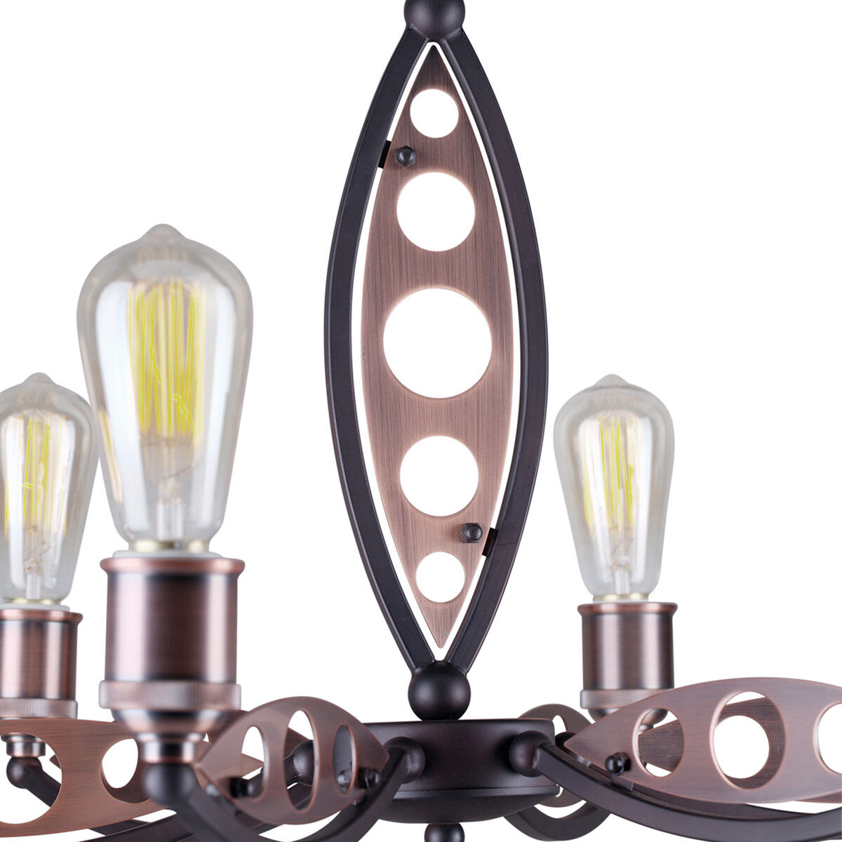 Signature 6 Light 24 inch Antique Bronze Chandelier Ceiling Light