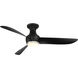 Corona 52 inch Brushed Nickel and Matte Black with Matte Black Blades Flush Mount Ceiling Fan in 3500K, Brushed Nickel Matte Black