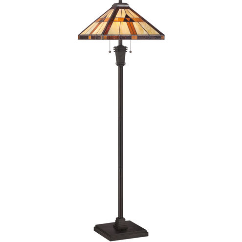 Tiffany 60 inch 100 watt Authentic Bronze Floor Lamp Portable Light, Naturals