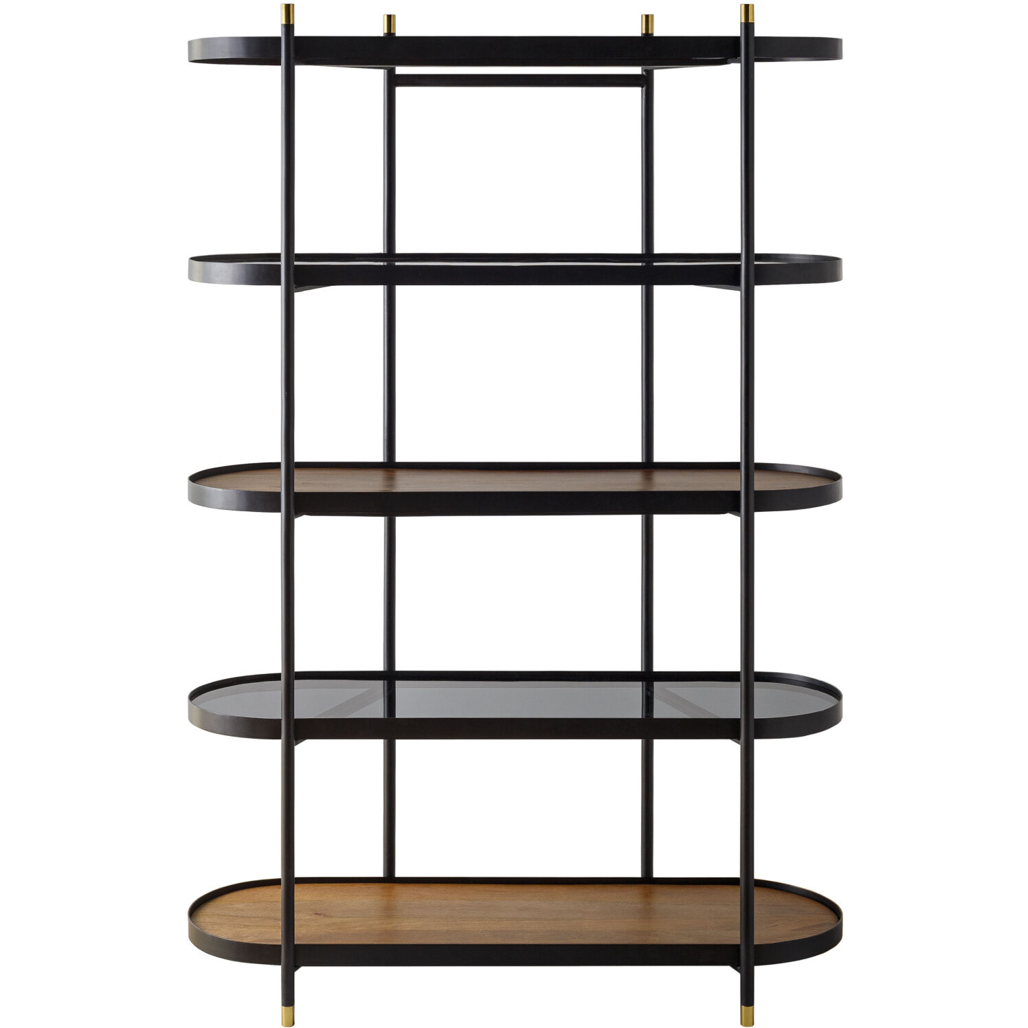 Pearson Dark Brown / Black / Black Bookcase
