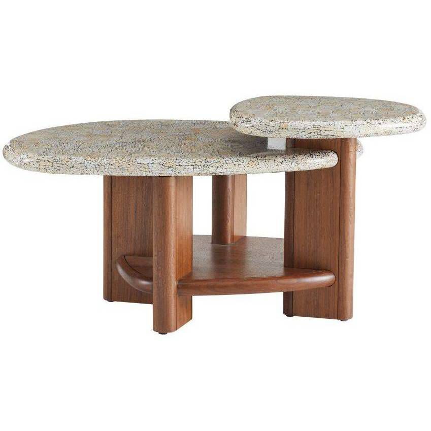 Forney 38 X 19 inch Satin Walnut and Natural Eggshell Coffee Table