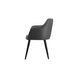 Quilted Back Black Dining Chair in Gray