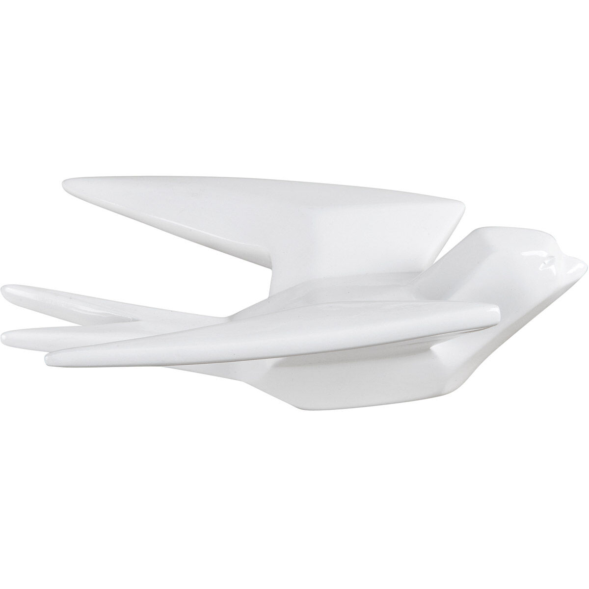 July White Glossy Statue, Set of 3