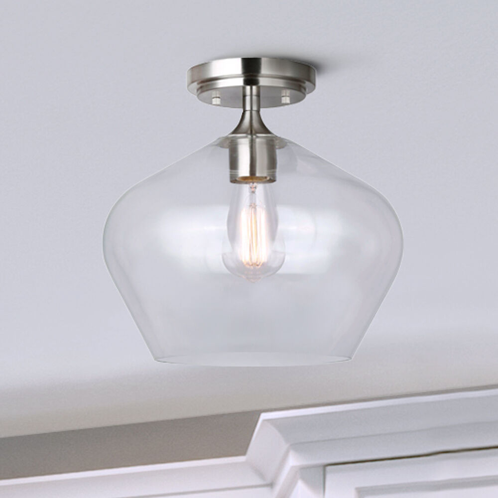 Conall 1 Light 12 inch Brushed Nickel Flush Mount Ceiling Light