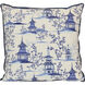 Chinoiserie 22 inch Cobalt Blue Pillow