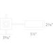 Ocularc LED Module - Driver Brushed Nickel Recessed Trims in Narrow, 2700K, Square