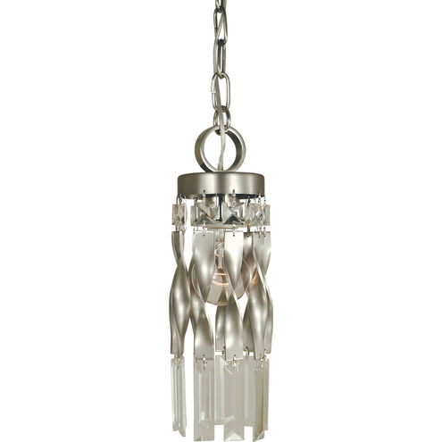 Adele 1 Light 4 inch Satin Pewter with Polished Nickel Pendant Ceiling Light