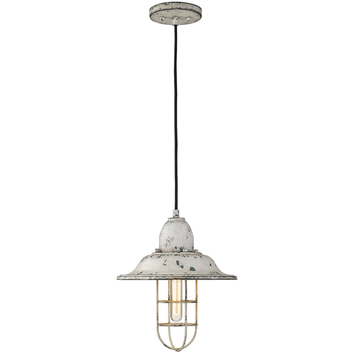 Iris 1 Light 12 inch Aged Ivory Pendant Ceiling Light