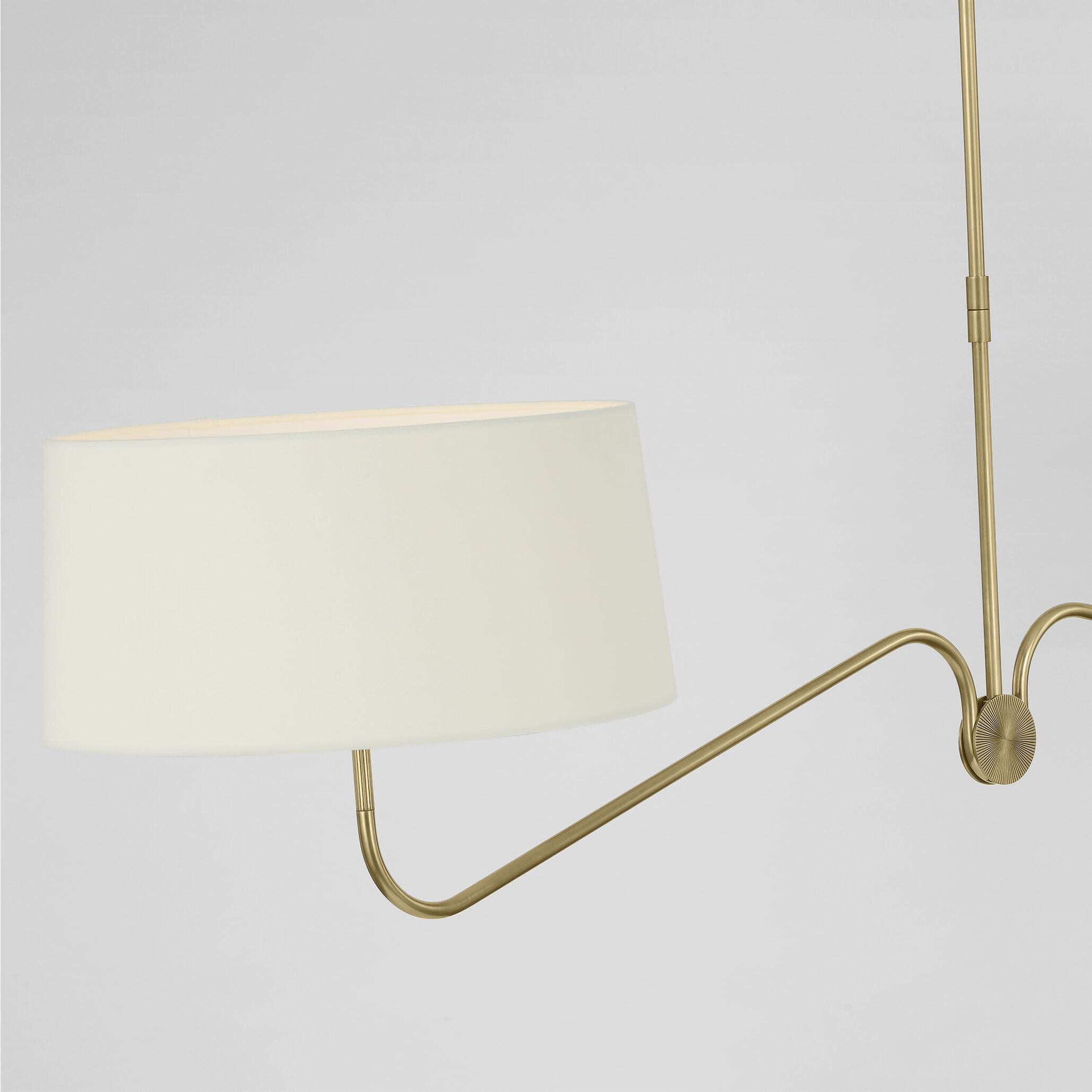 Thomas O'Brien Canto LED 68 inch Hand-Rubbed Antique Brass Linear Chandelier Ceiling Light