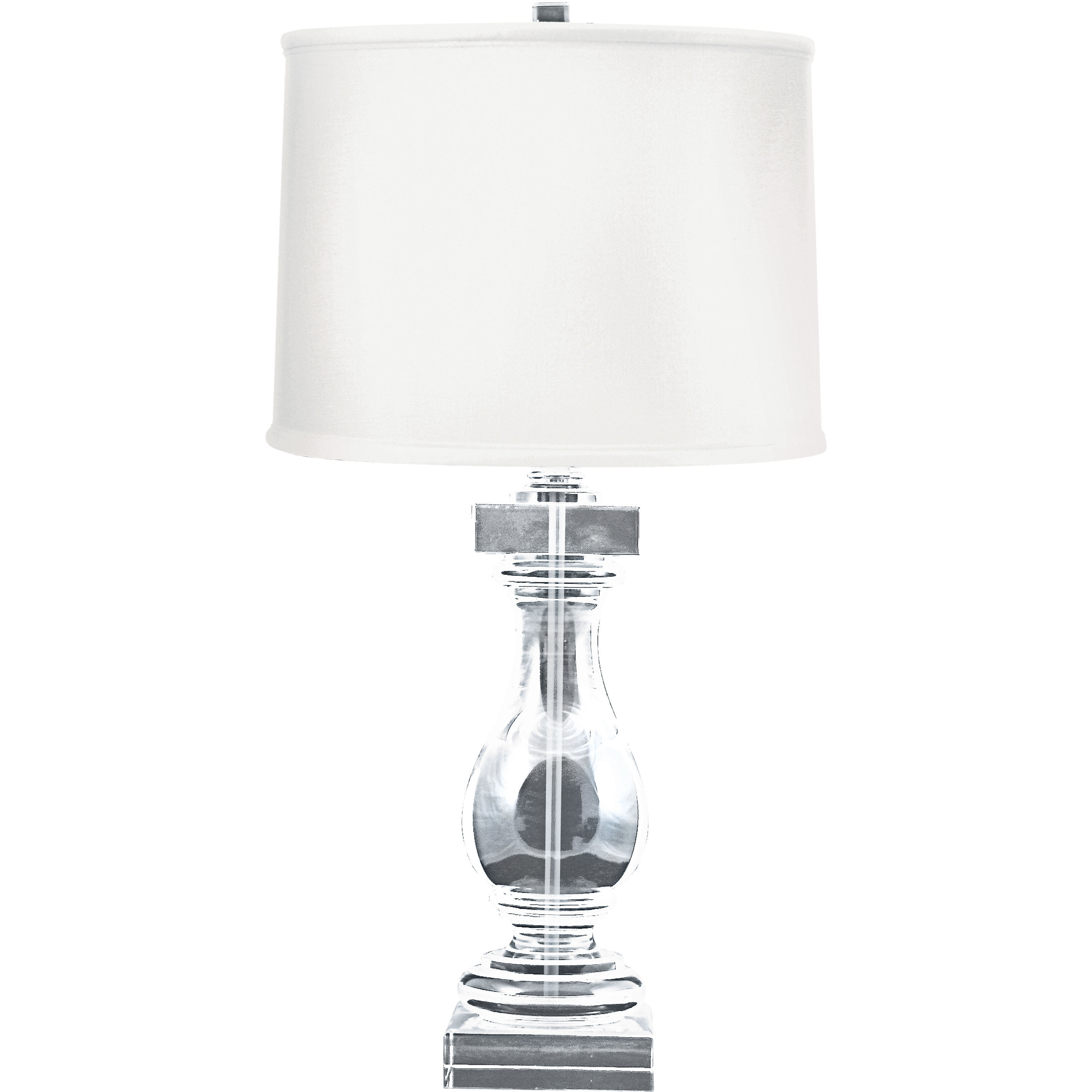 Crystal 28 inch 150 watt Clear Table Lamp Portable Light