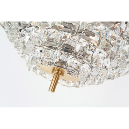 Chapman & Myers Karina 6 Light 20.5 inch Antique-Burnished Brass and Crystal Sphere Chandelier Ceiling Light, Medium