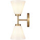 Houghton 2 Light 7.5 inch Brushed Gold Vanity Light Wall Light