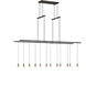 Suspenders LED 48 inch Satin Black Pendant Ceiling Light